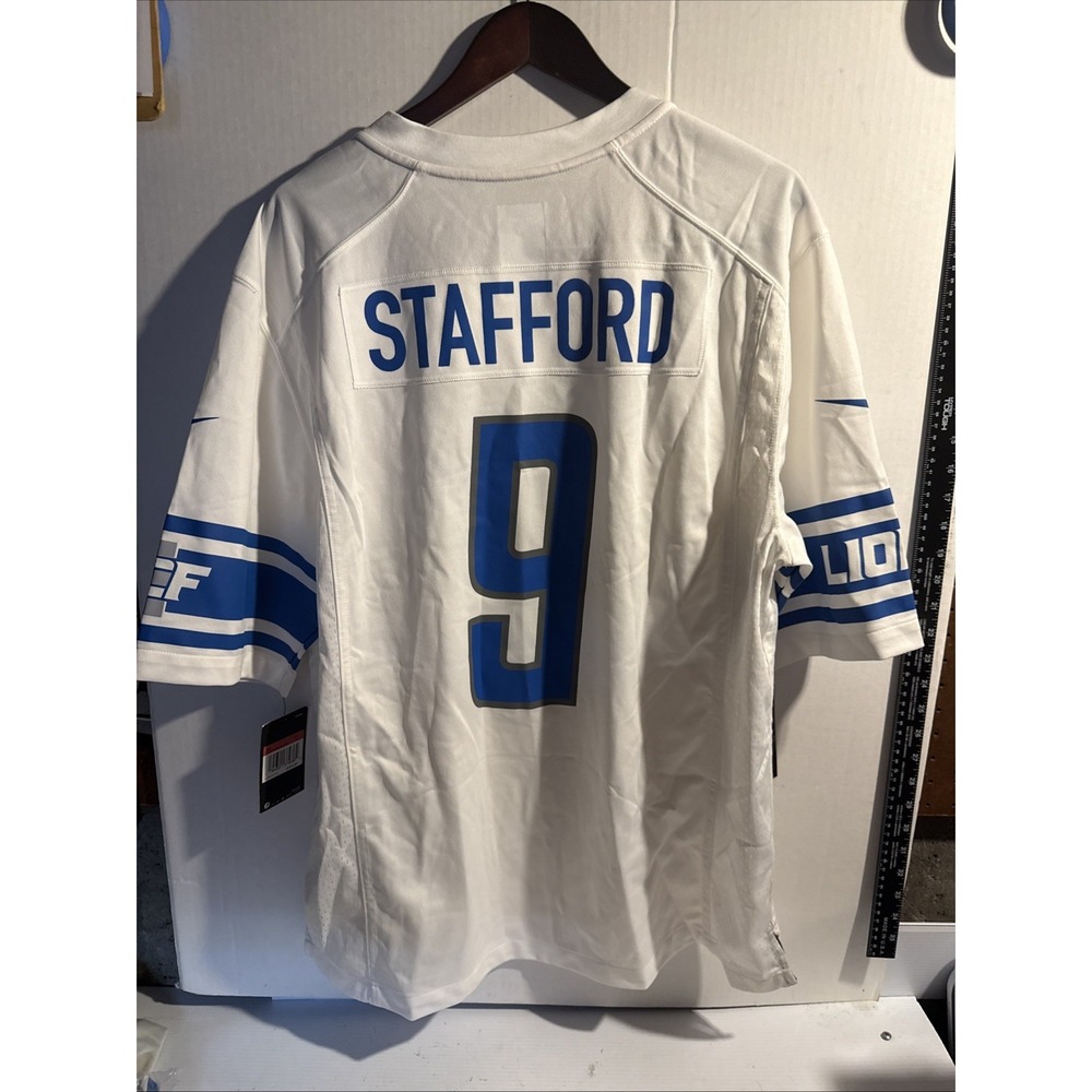 Matthew Stafford Detroit Lions NFL Nike White On Field Jersey XXL Brand New